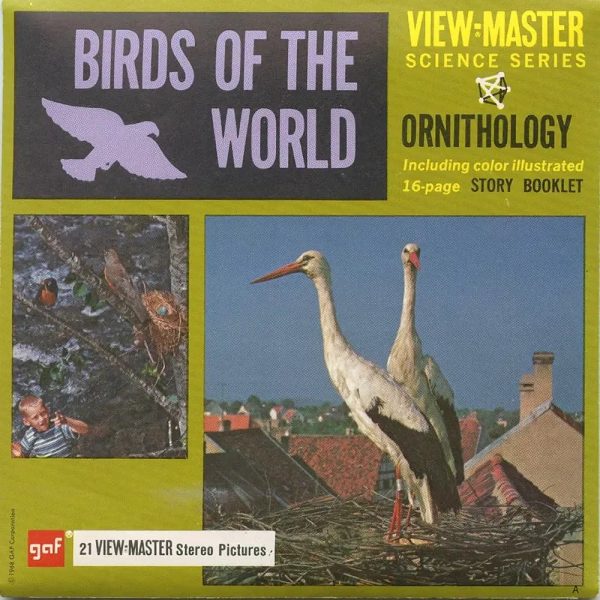 Birds of The World - Ornithology - View-Master 3 Reel Packet - 1960s - vintage - B678-G1A Sale