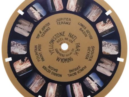 Yellowstone Nat l Park - Wyoming - View-Master Blue-Ring Reel - vintage - (BR-128c) Discount