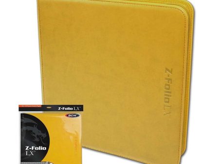 BCW Z-Folio LX 12-Pocket - Yellow Online Sale