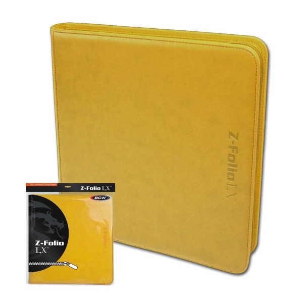 BCW Z-Folio LX 12-Pocket - Yellow Online Sale